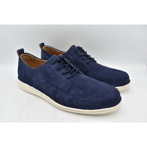 Born Mens Size 11.5 Todd Navy Indigo Calf Suede Casual Oxford Shoes main image 10